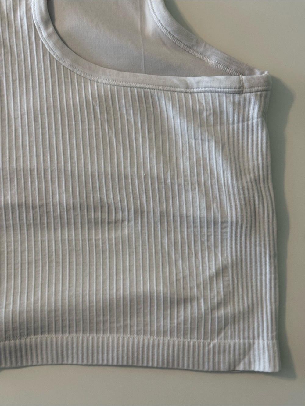 Lululemon Ribbed White Racerback Crop Tank Top - Picture 5 of 8